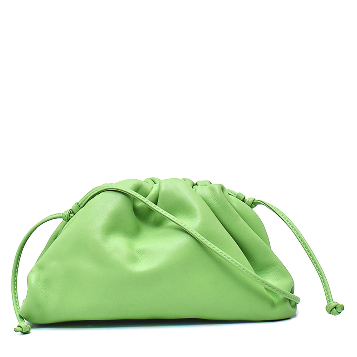 Bottega Veneta -Pistachio Green Leather Small Teen Pouch Bag 